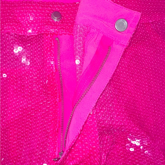 ADIDAS IVY PARK PINK SEQUIN SHORTS WITH FRINGE (PLUS SIZE) SIZE 2X NWT - Picture 11 of 12